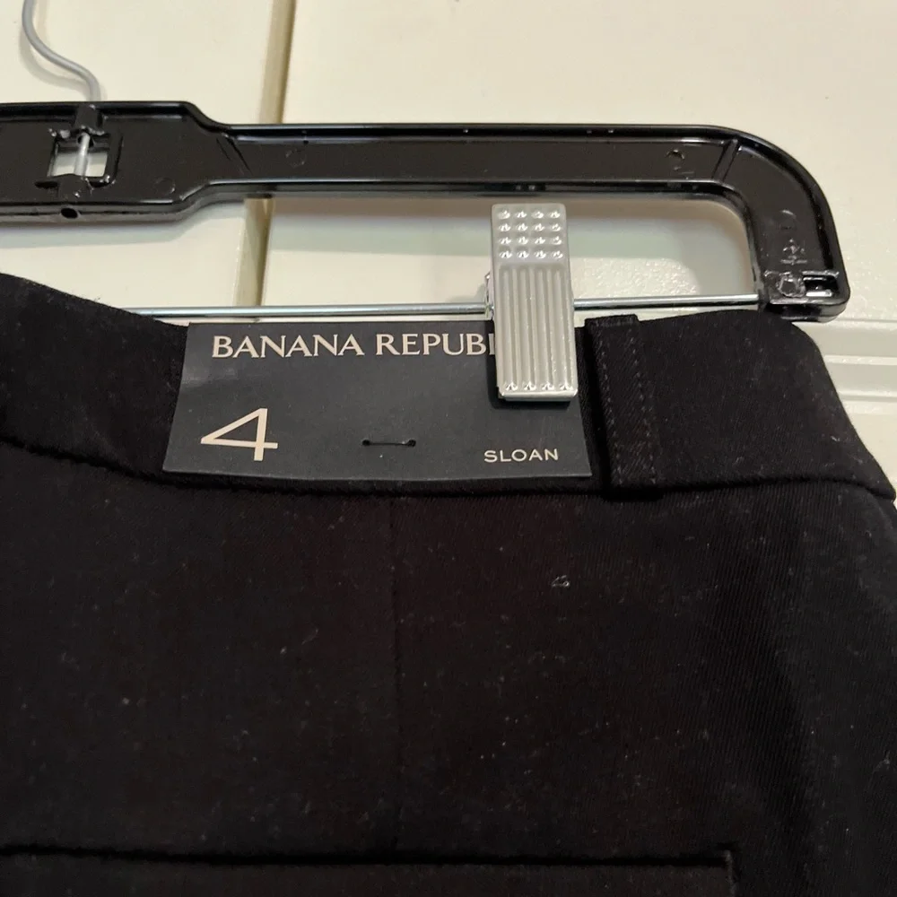 NWT Banana Republic Midnight Black Sloan Ankle Pants Women’s Size 4 - Picture 8 of 8